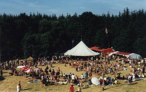 Rehearsal on the grass at Utamaduni Camp, Denmark